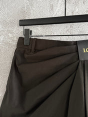 Loewe Draped Skirt Brown Polyester Fiber
