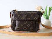 LV 25S SHOULDER BAG 19 IN BROWN MONOGRAM CALFSKIN GOLD HARDWRE