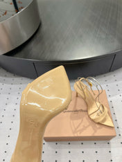 GIANVITO ROSSI 26S STRAPPY HIGH-HEEL SANDALS 110 MM IN BEIGE CALFSKIN