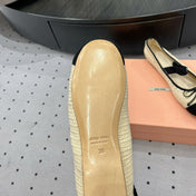 Ballet Flats Ivory Fabric