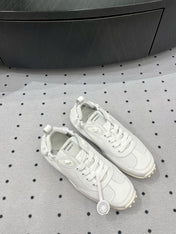 TRAIL SNEAKER IN WHITE CALFSKIN