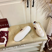 GUCCI 26S SNEAKER IN CREAM WHITE SUEDE CRYSTAL EMBELLISHED