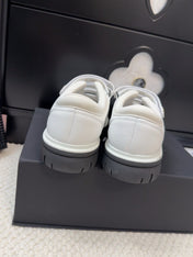 SNEAKERS WITH THREE STRAPS IN WHITE CALFSKIN