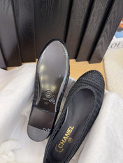 CC 25 Ballet Flat Black Raffia