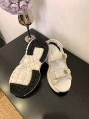 SANDAL 25S IN WHITE LAMBSKIN EMBOSED SNAKE PATTERN