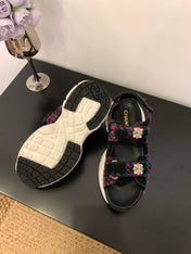 SANDAL 25S IN COLOR FULL TWEED WITH LAMBSKIN