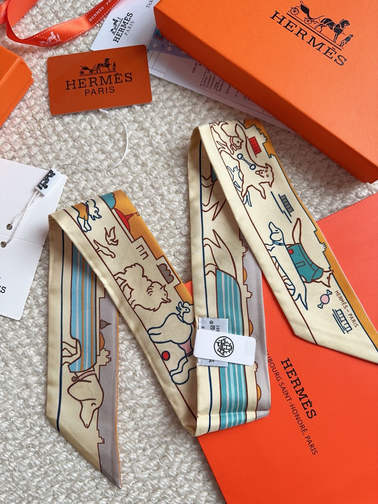 HERMES 26S SCARF 86 IN SILK 309598