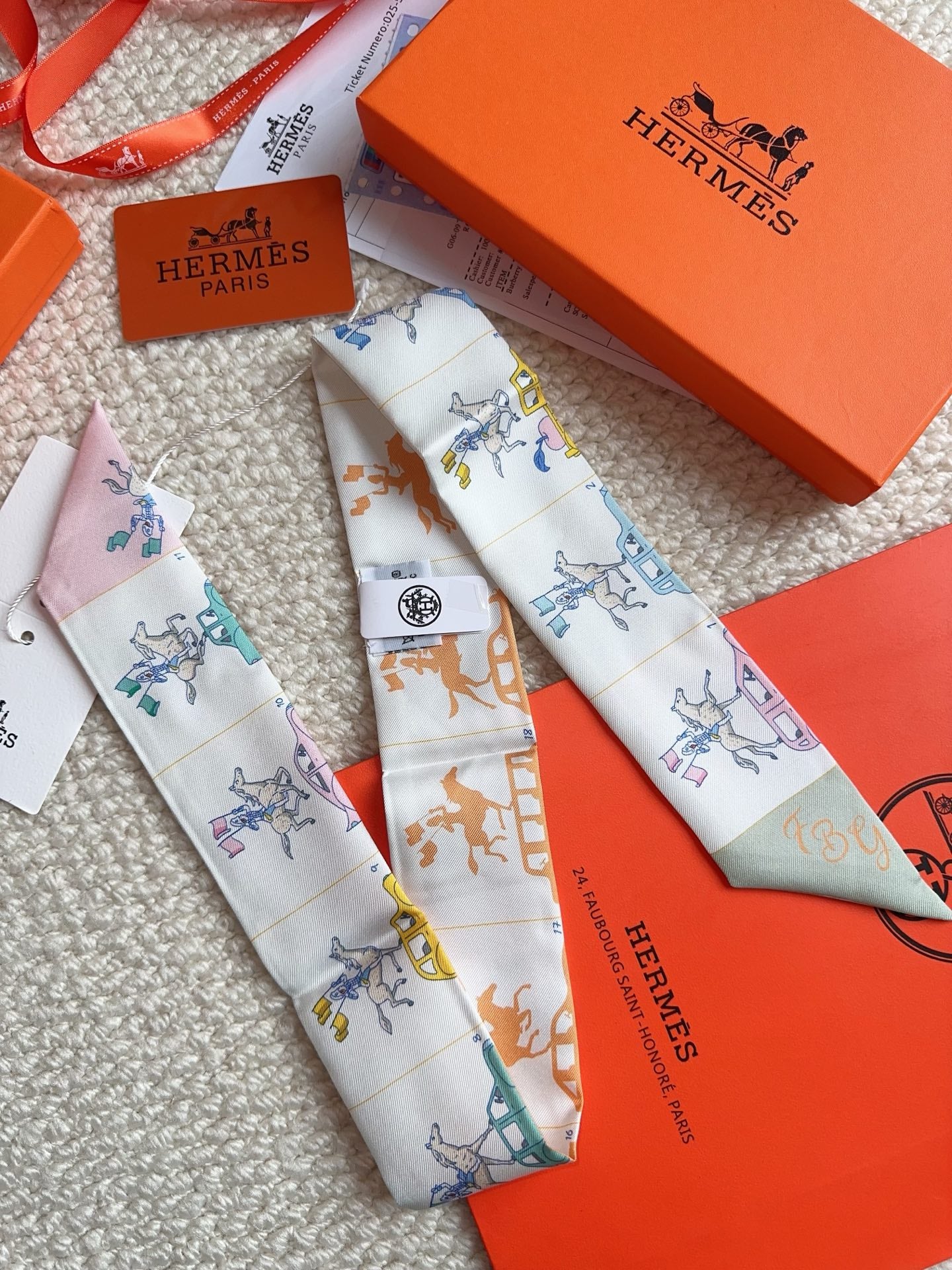 HERMES 26S SCARF 86 IN SILK 309603