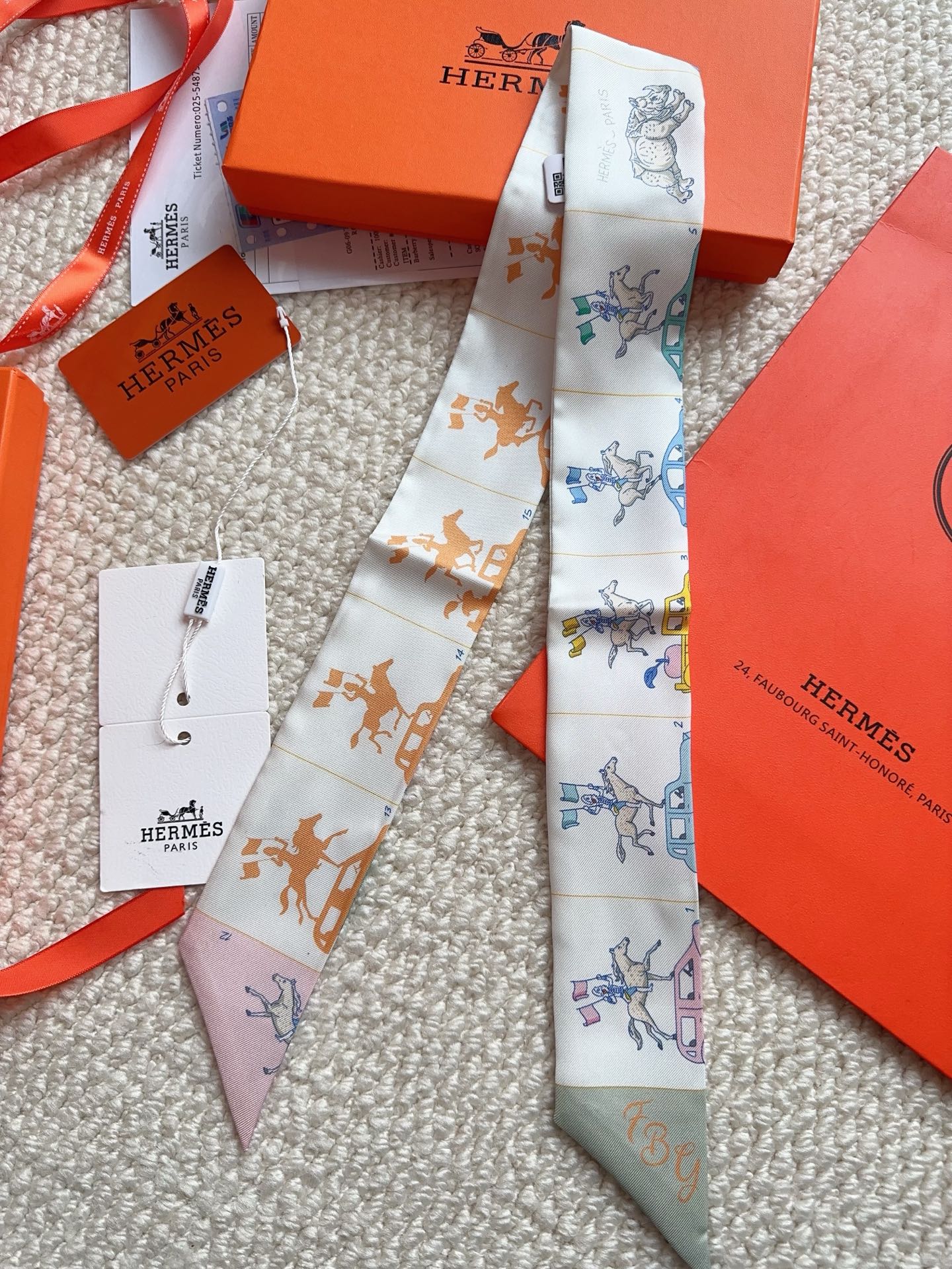 HERMES 26S SCARF 86 IN SILK 309603