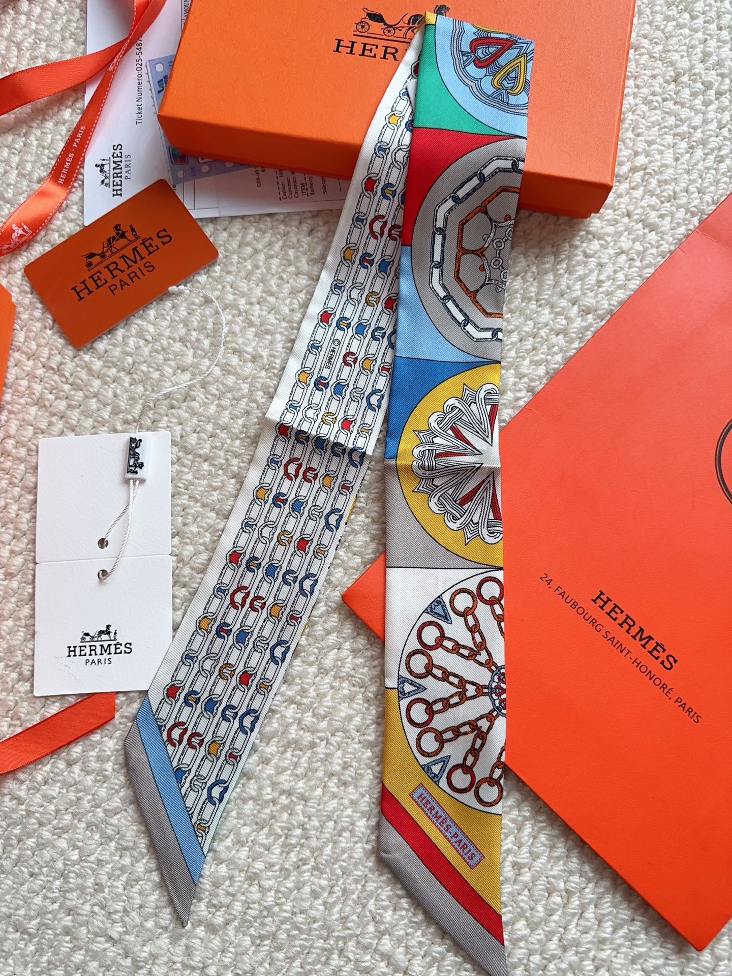 HERMES 26S SCARF 86 IN SILK 309607