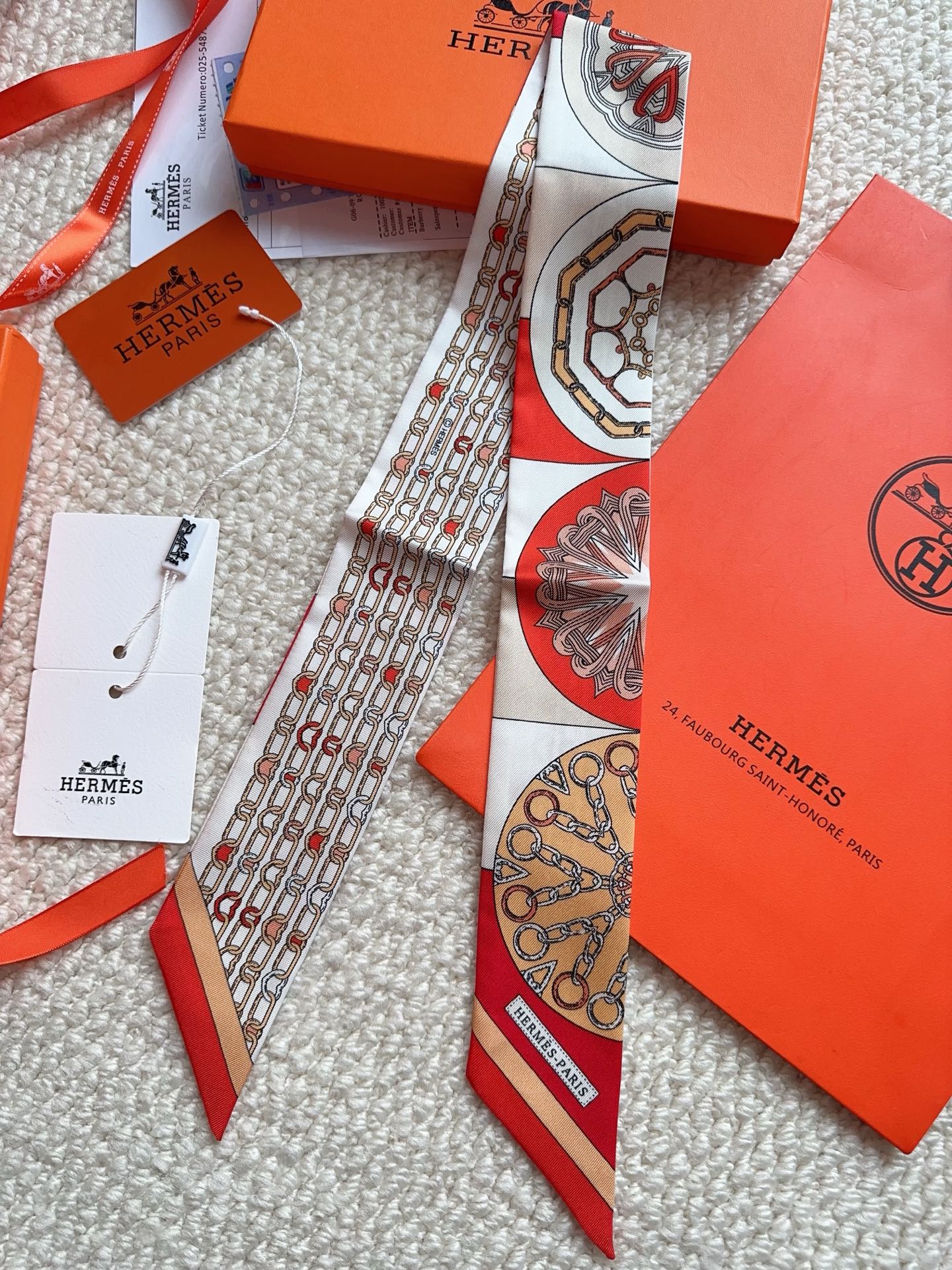 HERMES 26S SCARF 86 IN SILK 309608