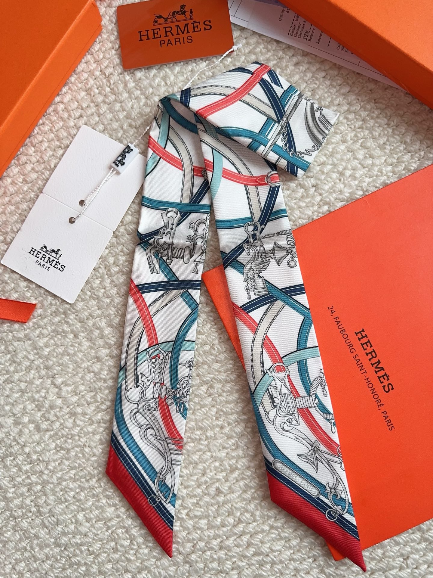 HERMES 26S SCARF 86 IN SILK 309611
