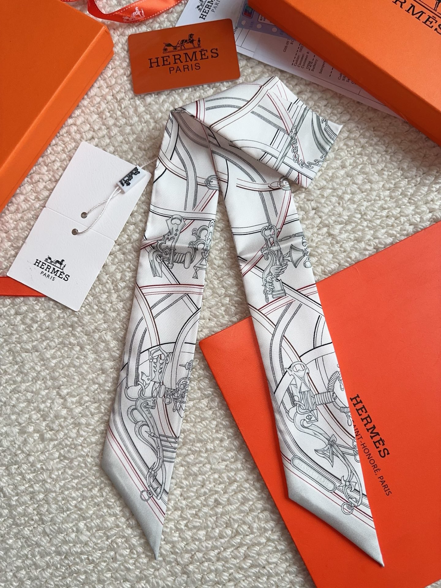 HERMES 26S SCARF 86 IN SILK 309615