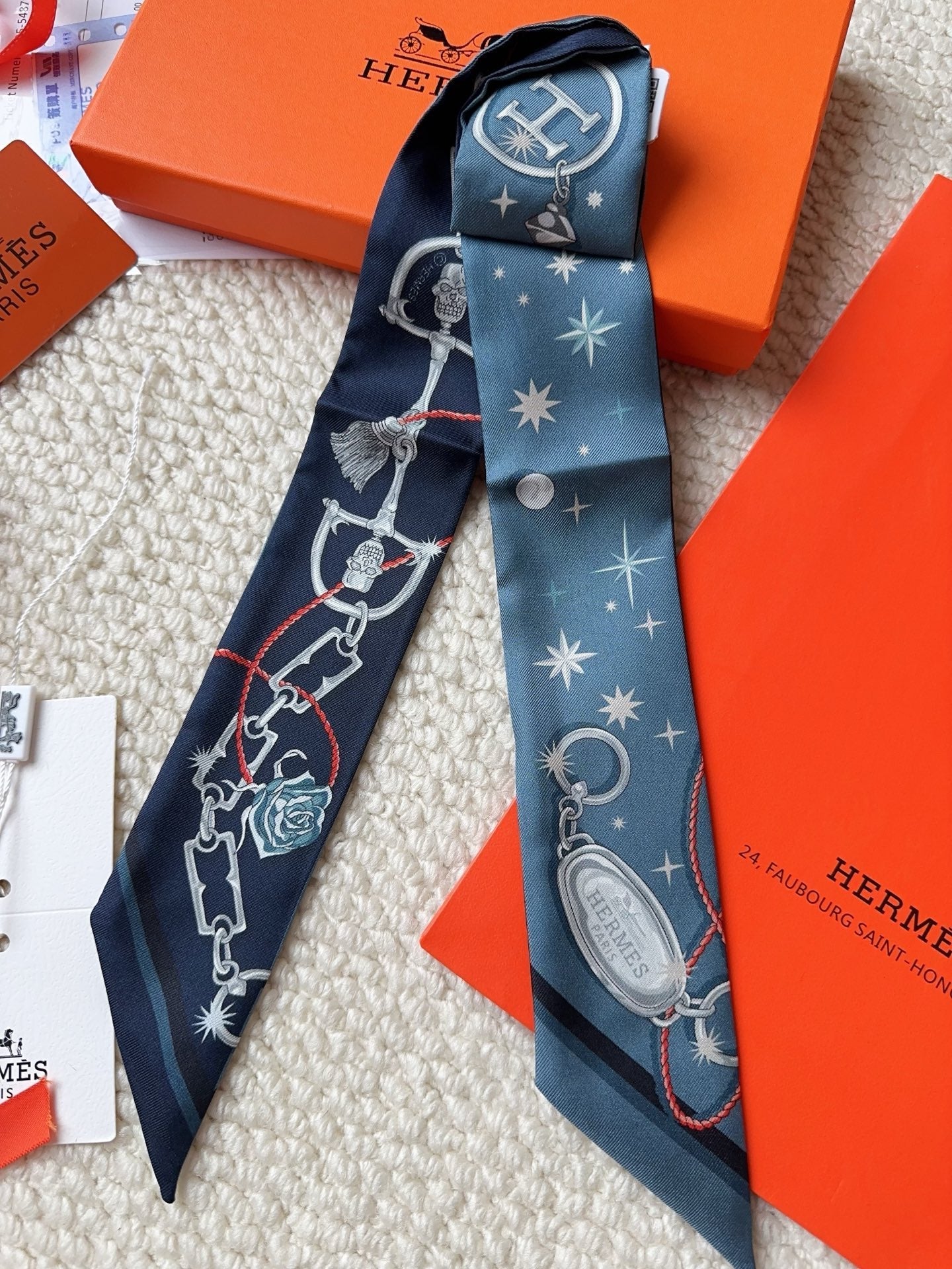 HERMES 26S SCARF 86 IN SILK 309616