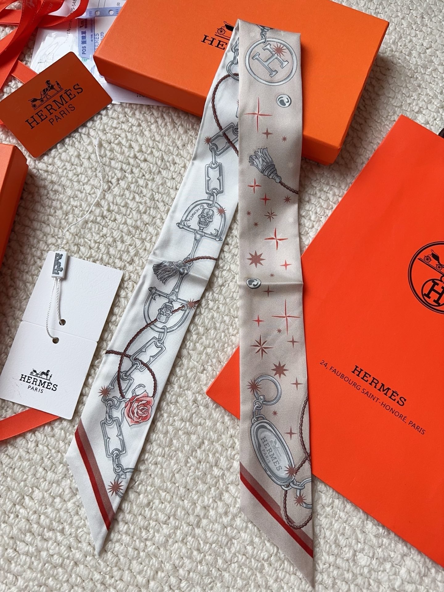 HERMES 26S SCARF 86 IN SILK 309618