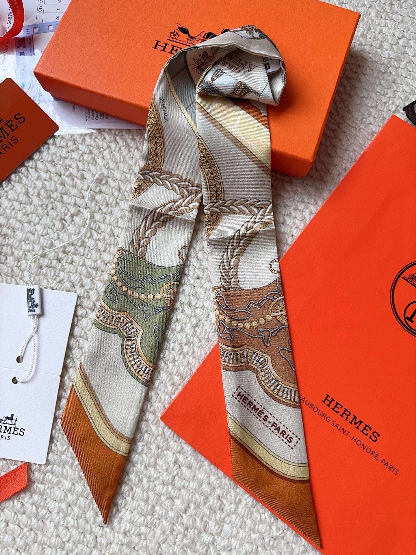 HERMES 26S SCARF 86 IN SILK 309622