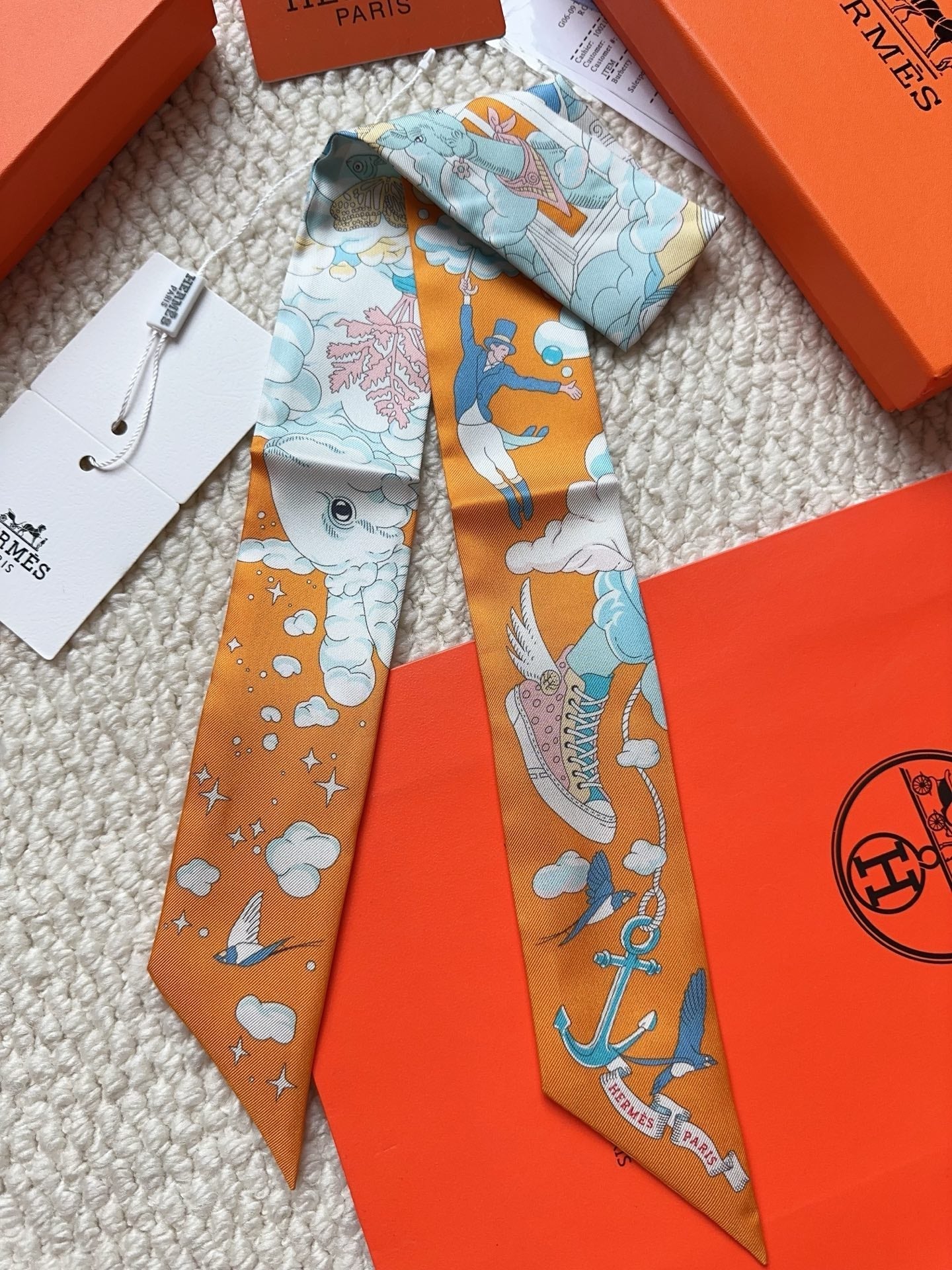 HERMES 26S SCARF 86 IN SILK 309635