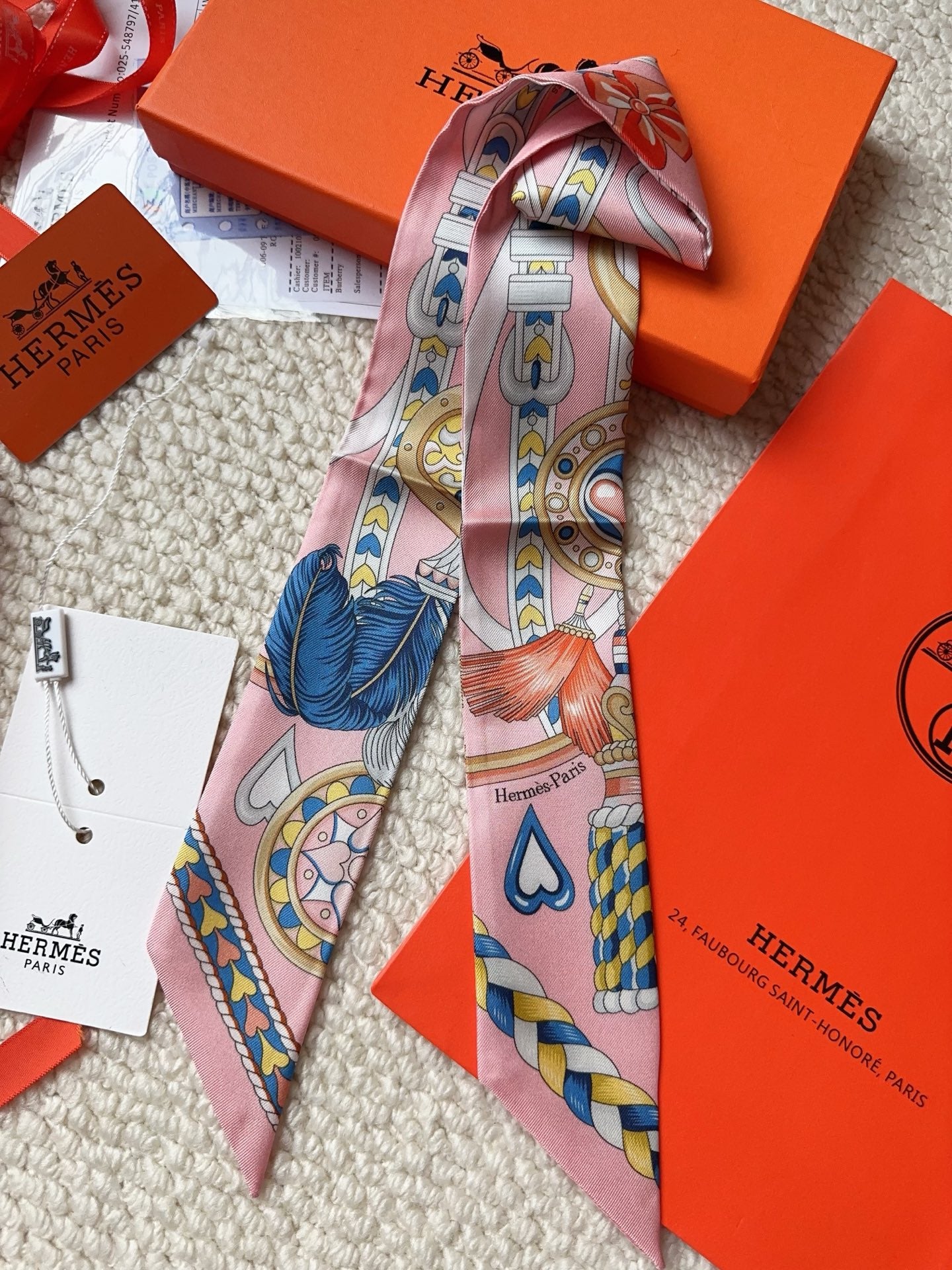 HERMES 26S SCARF 86 IN SILK 309642