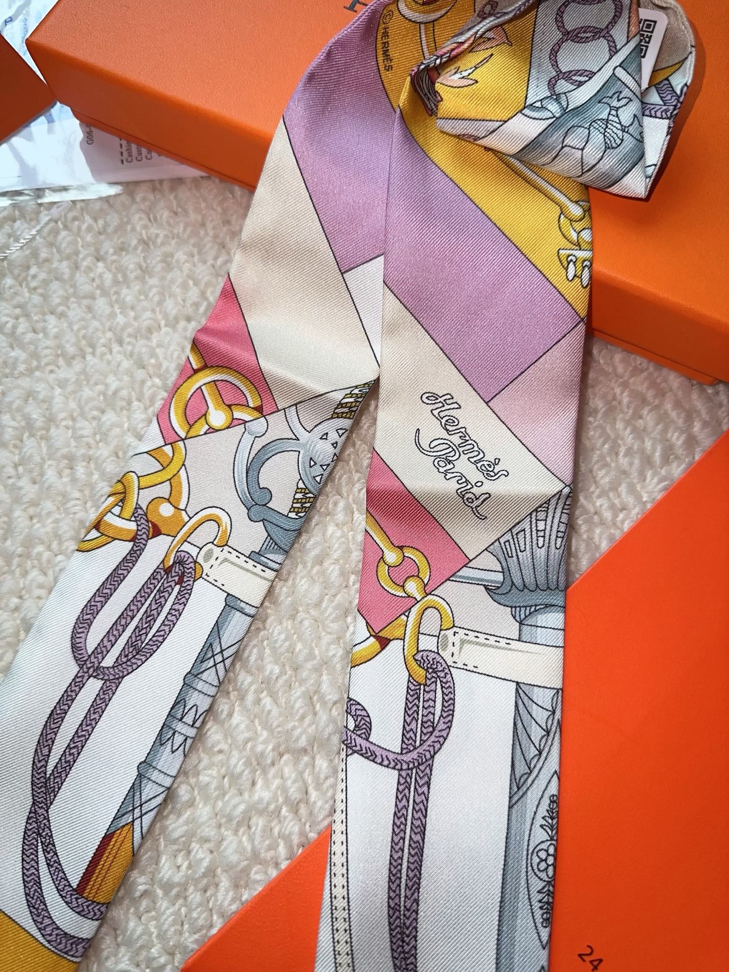 HERMES 26S SCARF 86 IN SILK 309647