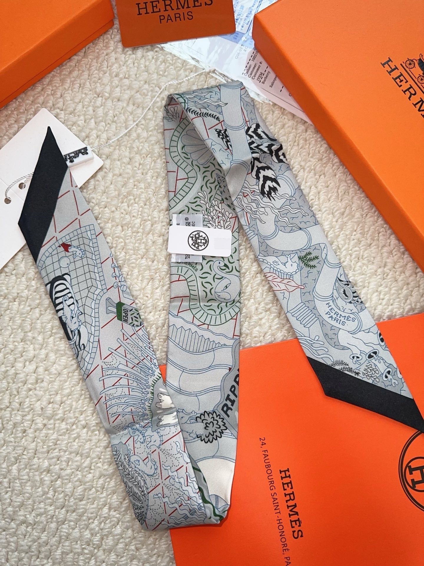 HERMES 26S SCARF 86 IN SILK 309649