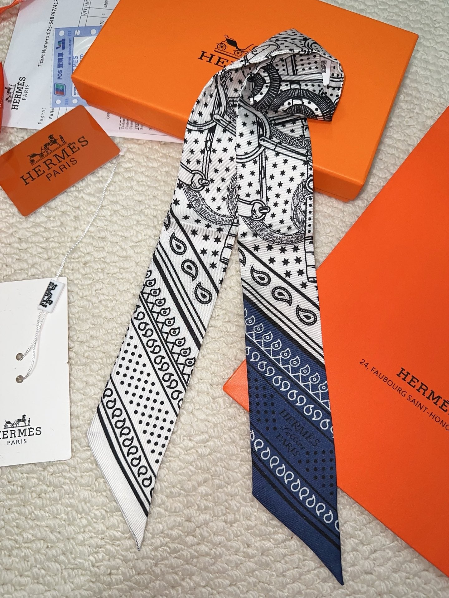 HERMES 26S SCARF 90 IN SILK 309655