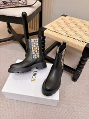 DIOR 26S KIDS CHELSEA BOOT IN BLACK POLISHED CALFSKIN