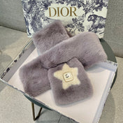 SCARF IN HEATHER PURPLE RABBIT FUR 397449