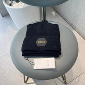SET SCARF AND HAT IN BLACK WOOL 414805