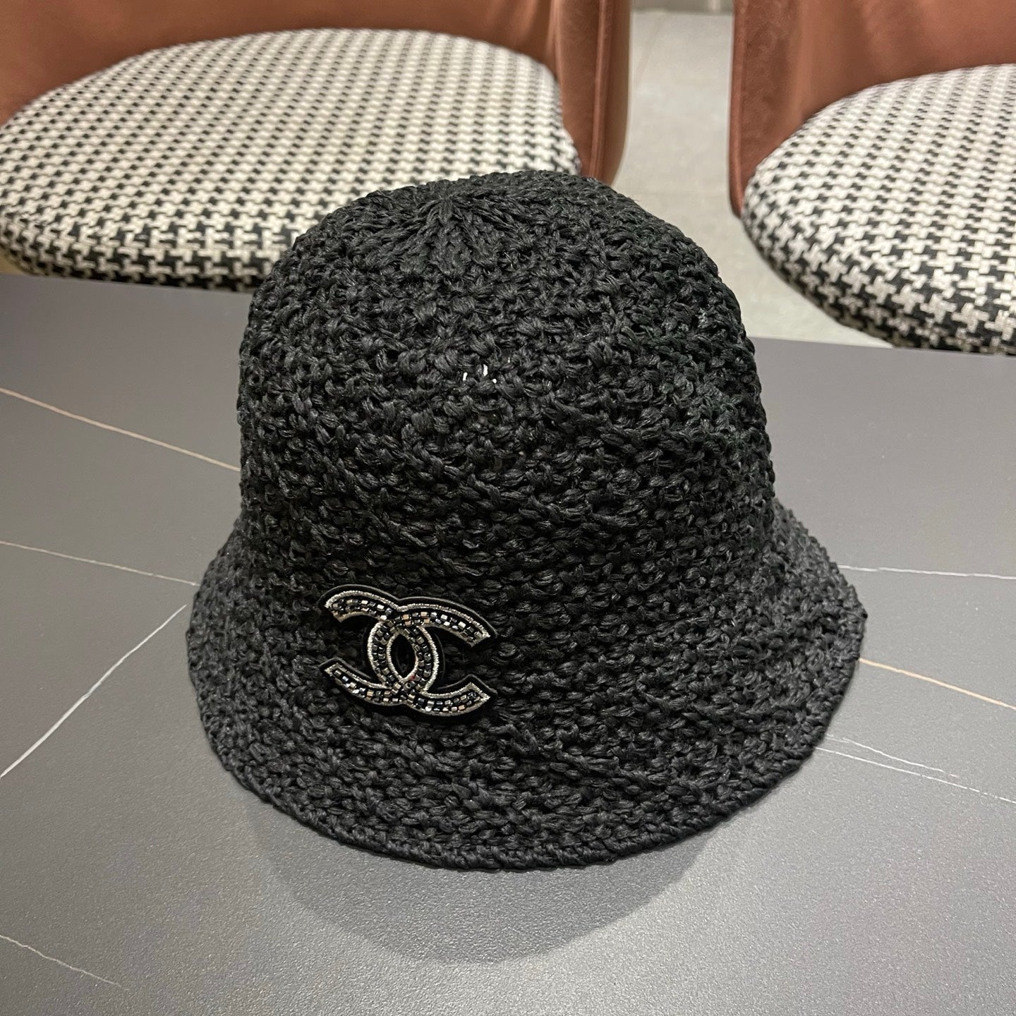 CHANEL 26S RAFFIA BUCKET HAT 335791