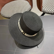 CHANEL 26S STRAW BOATER HAT 335740