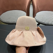 CHANEL 26S CHIFFON BOW & PEARL STRAW CLOCHE HAT 335759