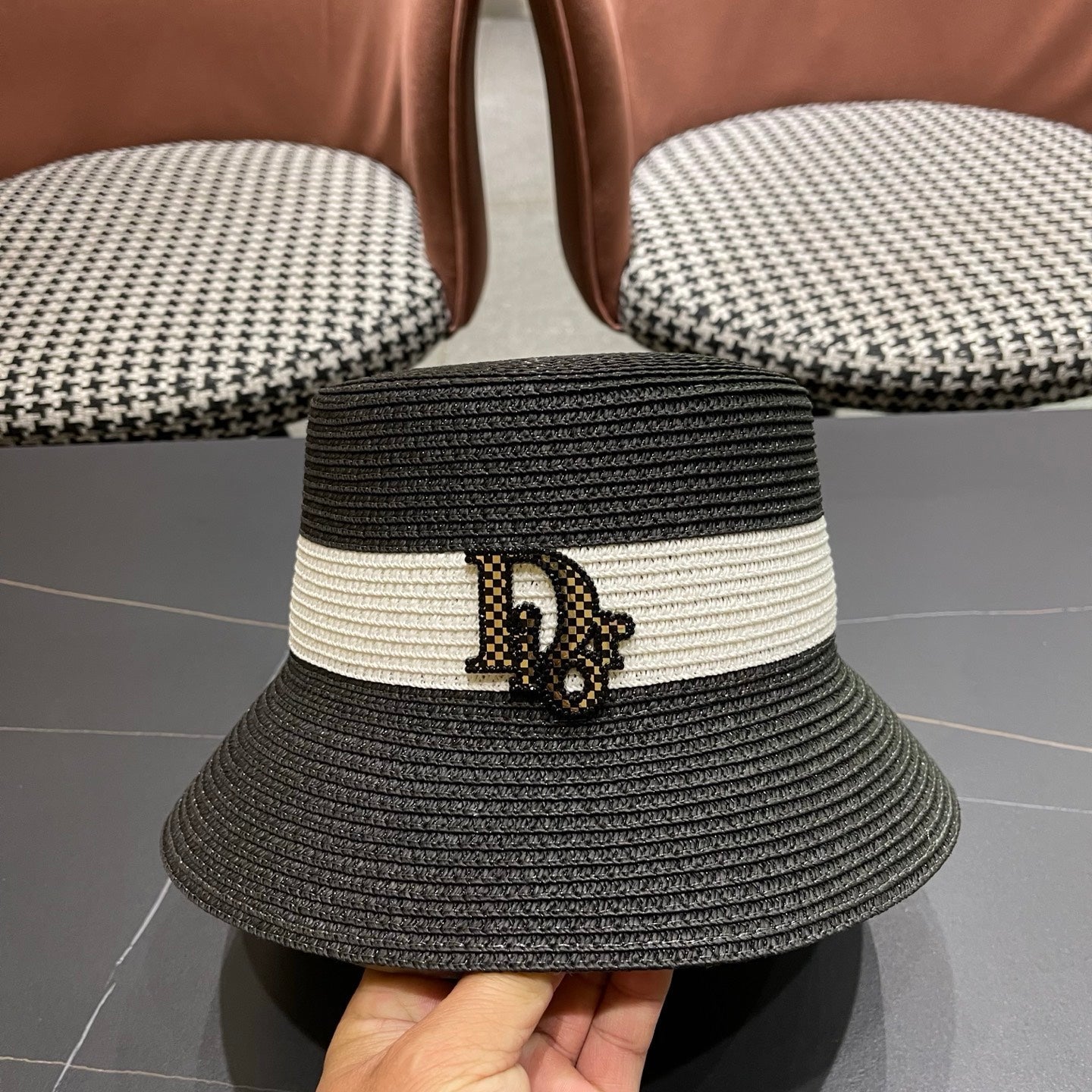 DIOR 26S SHORT BRIM STRAW HAT STYLE 76