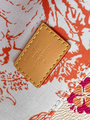 POCHETTE MÉTIS 25 IN CORAL MONOGRAM TILES CANVAS GOLD HARDWARE