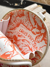 ONTHEGO EAST WEST 25 IN CORAL MONOGRAM TILES CANVAS