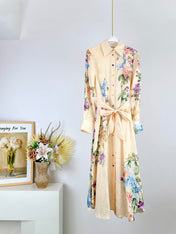 HALLIDAY TUCKED SHIRT DRESS 25S IN LINEN 266345
