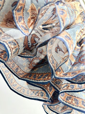 LONG SKIRT PRINTED 25S IN SPUN SILK 266326