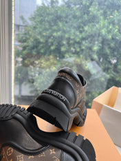 LV ARCHLIGHT SKATE SNEAKER IN BLACK MIX CHOCOLATE BROWN MONOGRAM CALFSKIN