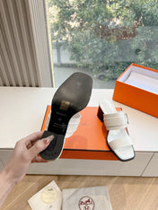 KUTE 60 SANDAL IN WHITE CALFSKIN