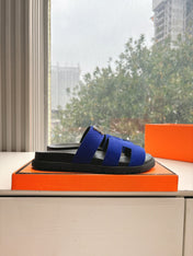 CHYPRE SANDAL IN COBALT BLUE SUEDE