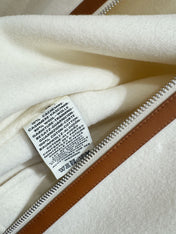 HERMES 25S CASHMERE COAT WITH SHEARLING COLLAR 253