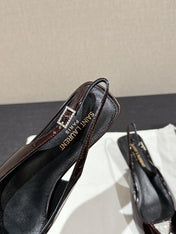 SL CHERISH CRYSTAL SLINGBACK WINE CALFSKIN