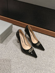 ROMAN HIGH-HEEL 10 CM IN BLACK CALFSKIN