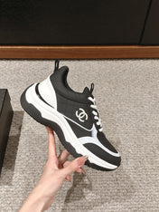 CC CLASSIC SNEAKER IN BLACK MIX WHITE LAMBSKIN
