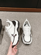 CC CLASSIC SNEAKER IN WHITE MIX BLACK LAMBSKIN