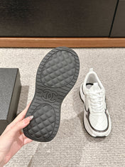 CC CLASSIC SNEAKER IN WHITE MIX BLACK LAMBSKIN