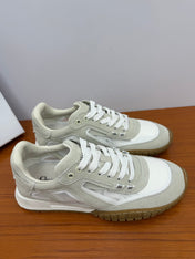 DIOR 26S SNEAKERS IN WHITE AND GRAY SUEDE AND FABRIC