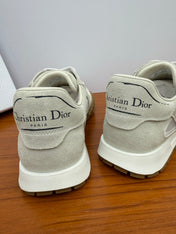 DIOR 26S SNEAKERS IN WHITE AND GRAY SUEDE AND FABRIC