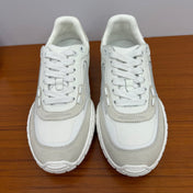 DIOR 26S SNEAKERS IN WHITE AND LIGHT GRAY SUEDE AND CALFSKIN