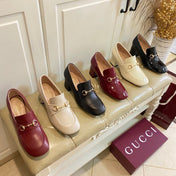GUCCI 26S HORSEBIT LOAFERS 55 MM IN IVORY SMOOTH CALFSKIN