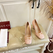 GUCCI 26S HORSEBIT MID-HEEL PUMPS 100 MM IN NUDE PINK CALFSKIN